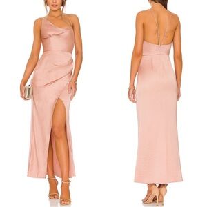 Significant Other Aria Dress Nougat 2 Satin Blush Champagne Wedding Bridesmaid